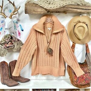 Sumner soft knit boho sweater w southwestern country prairie vibe
